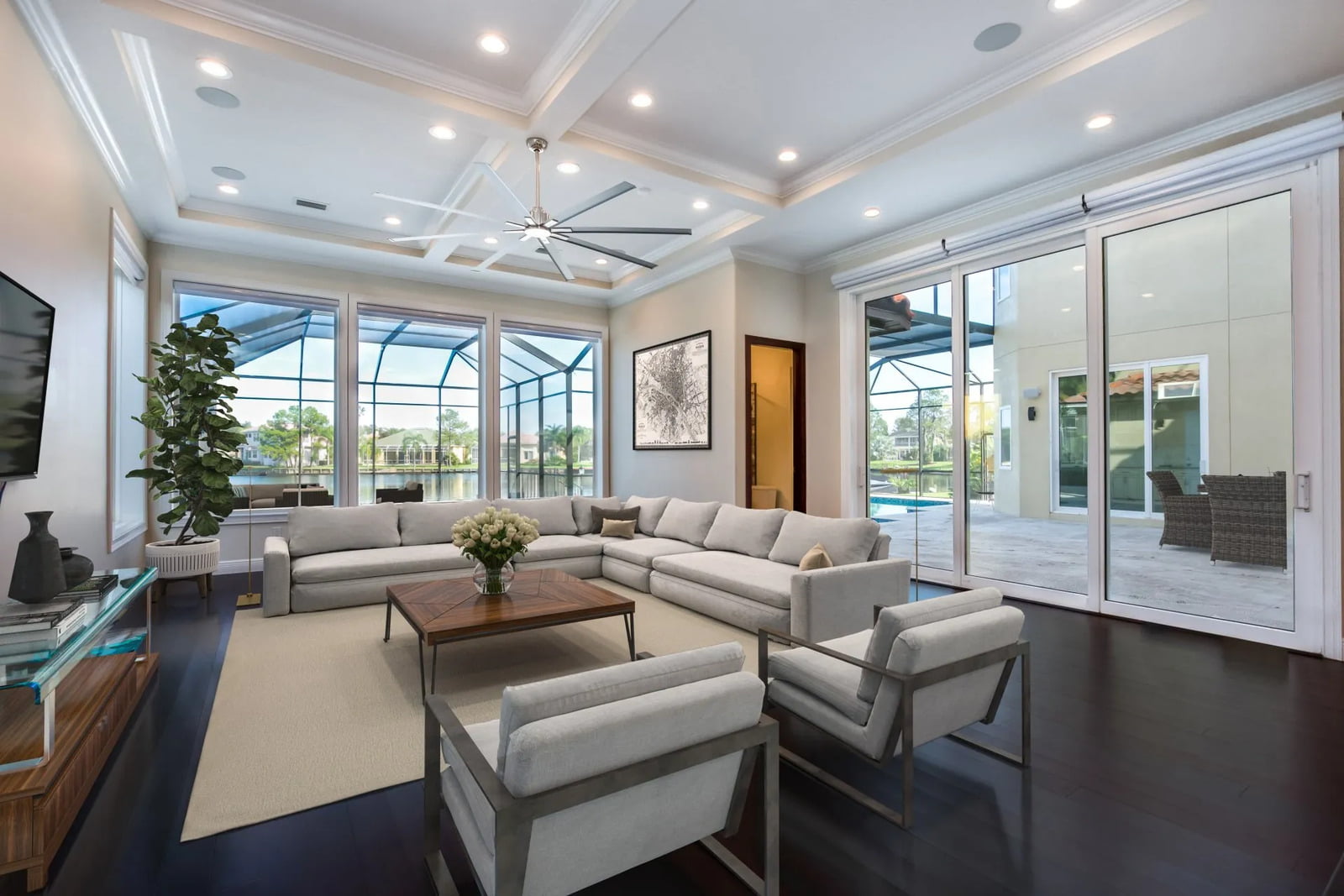 Room with seating in a luxury home